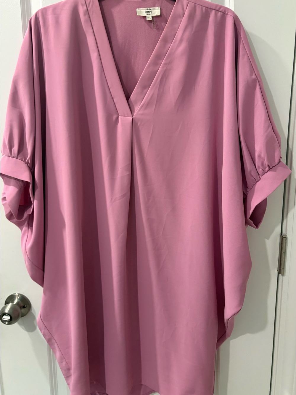 entro Dusty Mauve V-Neck Dolman Tunic